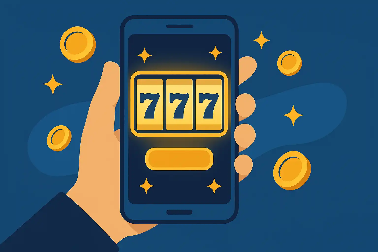 Smartphone displaying a slot game interface representing NorseMania's mobile casino experience